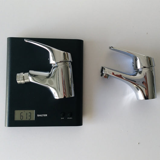 Coppia di miscelatore rubinetto bidet e miscelatore lavabo linea europa cromata