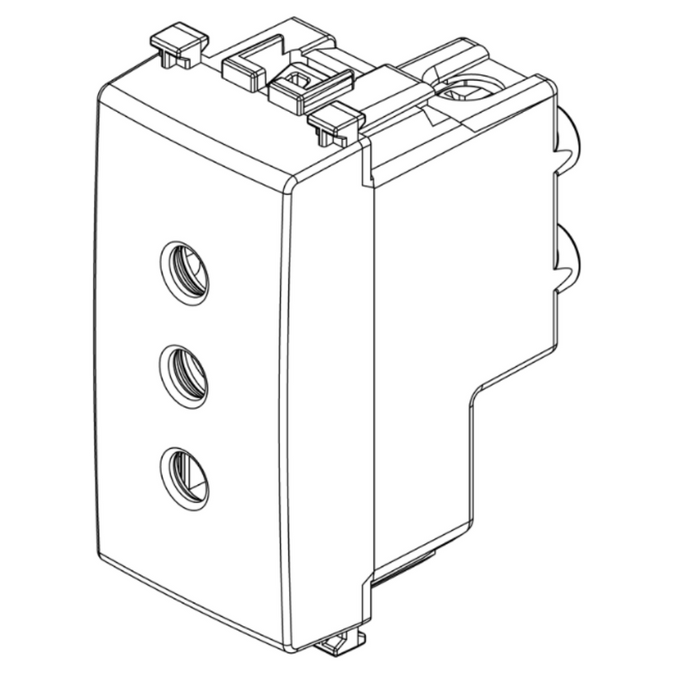 Presa elettrica da incasso vimar arkè sicury 2p+t 10a 250v *** colore bianco, confezione 1
