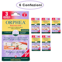 Orphea salvalana sacchetti profumati per cassetti profumo lavanda 6 confezioni da 3 sacchetti