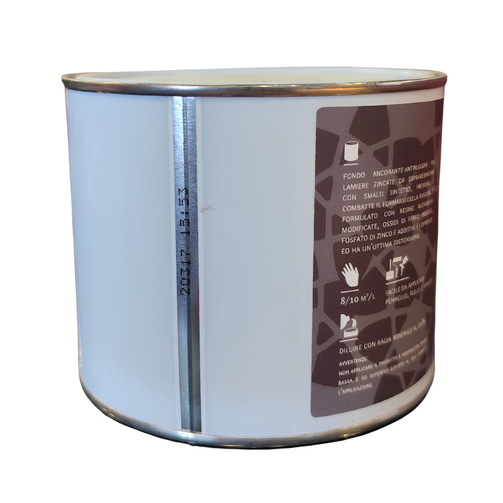 Durizinc fondo ancorante antiruggine lamiere zincate natura alchidica diluibile *** formato 500 ml, confezione 1