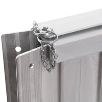 Rampa per Sedia a Rotelle Pieghevole in Alluminio con Bordi Esterni, 61x74x5 cm, Argento