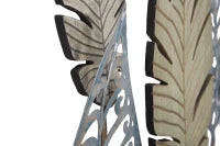 Pannello In Ferro E Legno Foglie -C- Cm 75X2.5X87