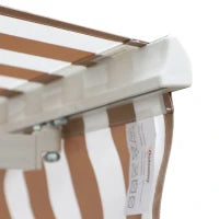 Tenda da Sole per Esterno Regolazione con Manovella, 295x245cm, Beige e Bianco