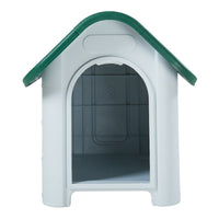 Cuccia per Cani Bello in Plastica 75 x 59 x 66 cm - Bianco / Verde [en.casa]