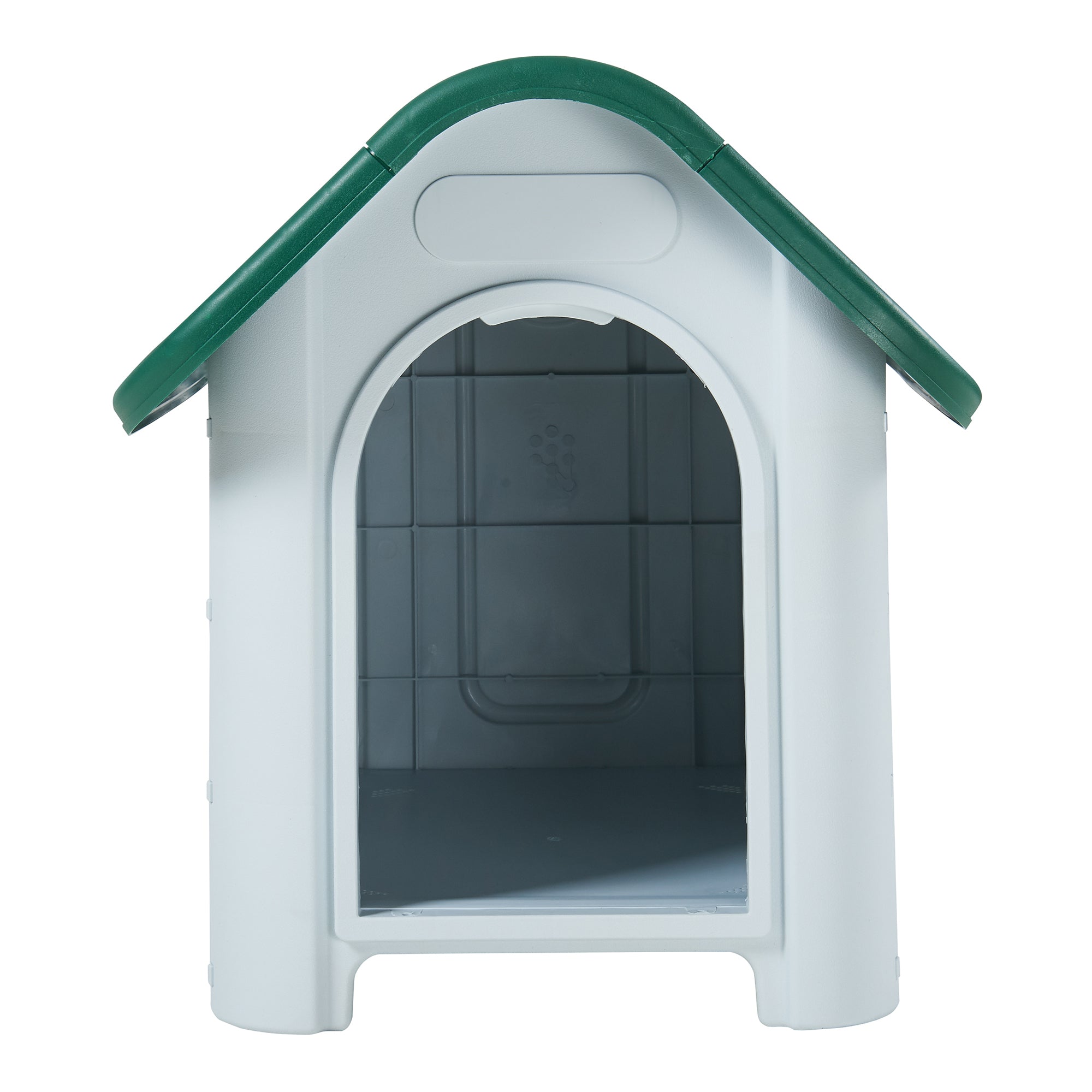 Cuccia per Cani Bello in Plastica 75 x 59 x 66 cm - Bianco / Verde [en.casa]