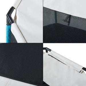 Kennel Nærøysund Rifugio Coperto per Cani e Gatti 112 x 112 x 62 cm Blu / Beige [en.casa]