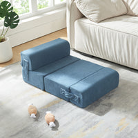 Scaletta Cuccia Modulare Joelerhatra per Animali Domestici in Velluto a Coste - Blu [en.casa]