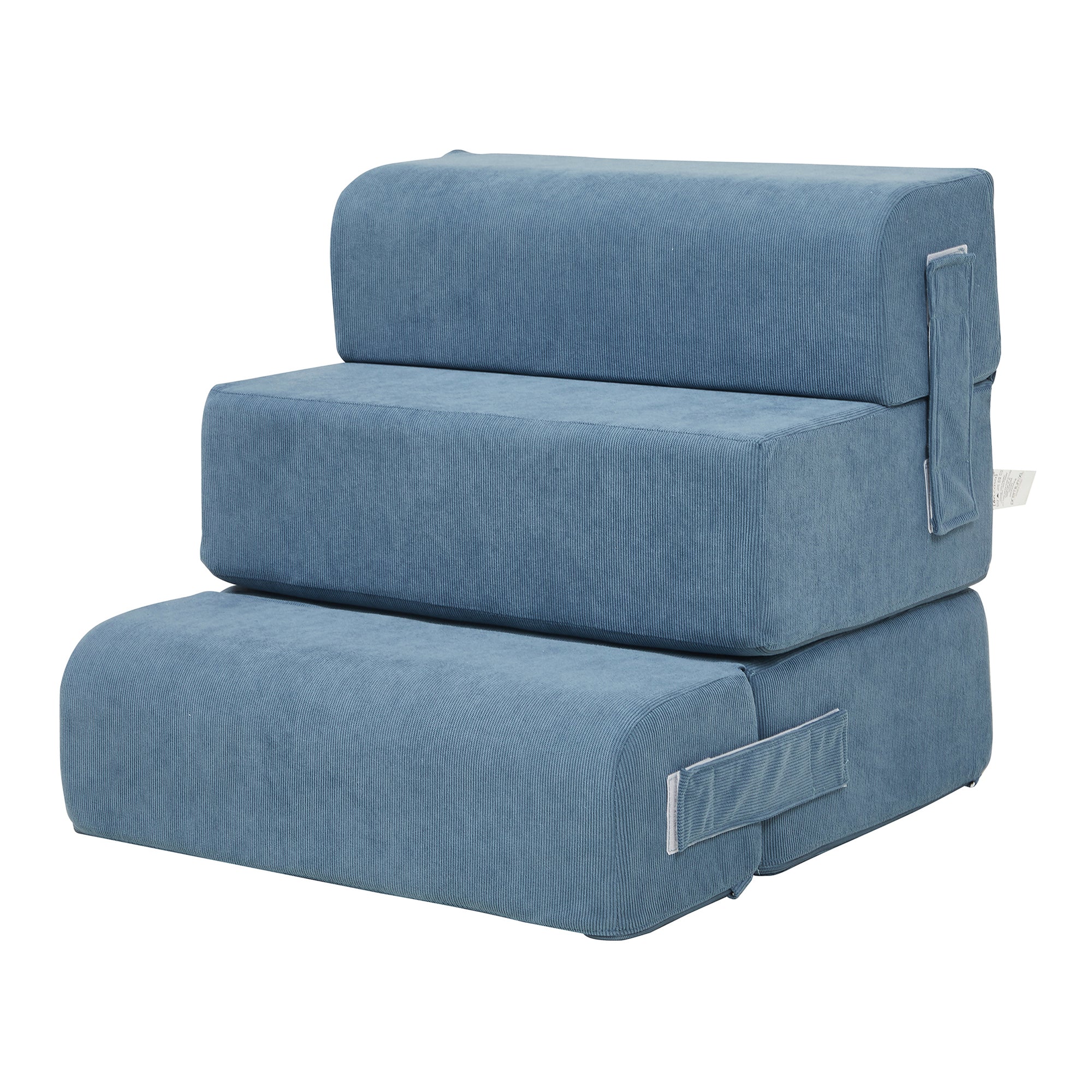 Scaletta Cuccia Modulare Joelerhatra per Animali Domestici in Velluto a Coste - Blu [en.casa]