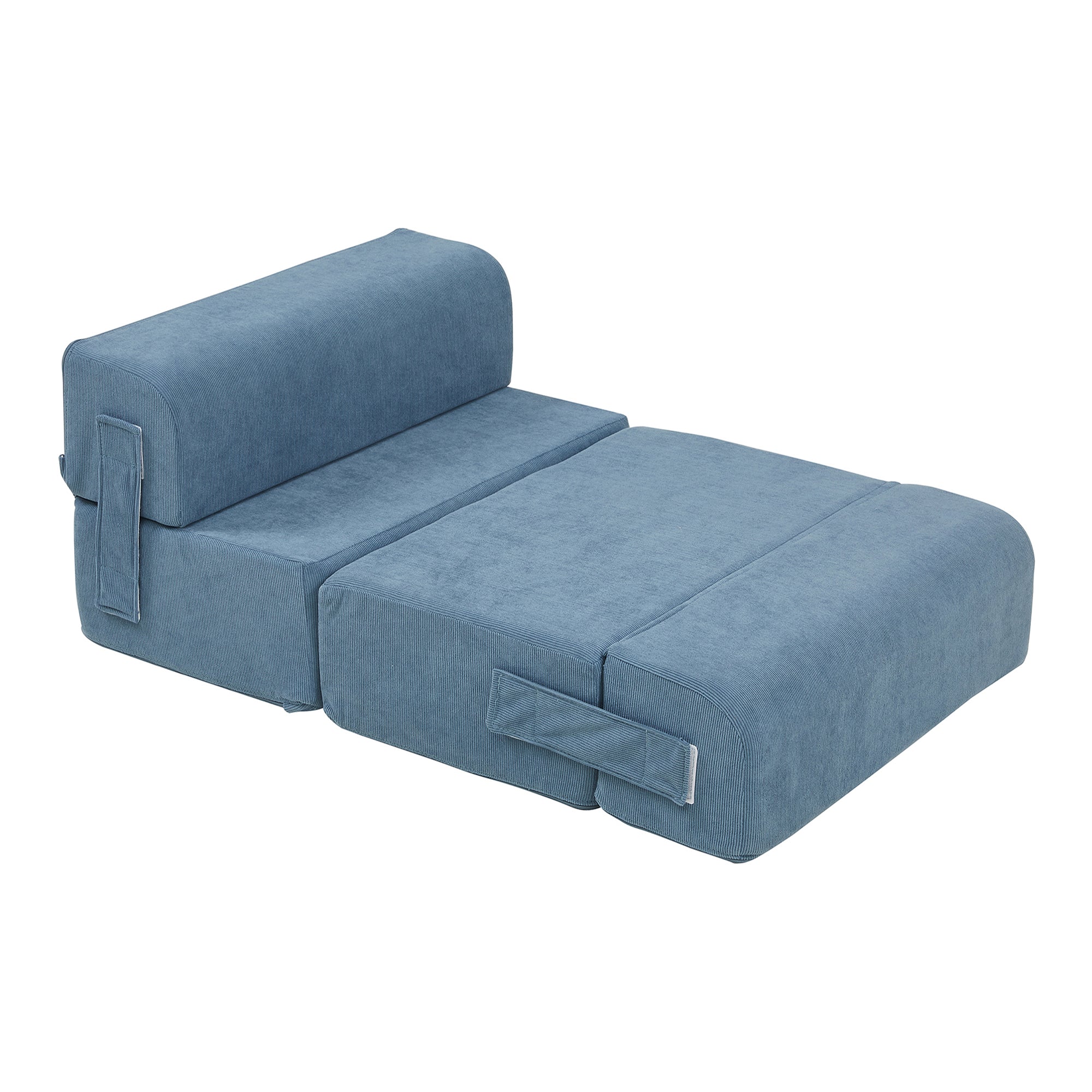 Scaletta Cuccia Modulare Joelerhatra per Animali Domestici in Velluto a Coste - Blu [en.casa]