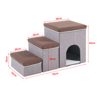 Scala per Cani e Gatti Vojens 3 Gradini con Porticina [en.casa]