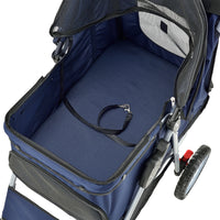 Passeggino Niceville per Cani e Gatti Fino a 15 kg Carrello Pieghevole - Blu pro.tec
