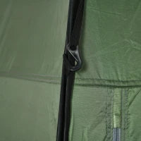 Tenda Doccia da Campeggio e Spiaggia con Porta a Cerniera e Borsa di Trasporto, 126x124x189 cm, Verde Scuro