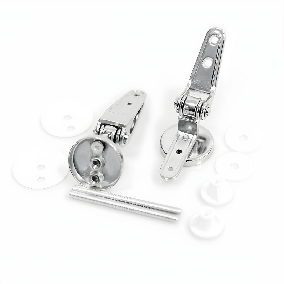 Cerniere cromate per sedile copri wc con kit di fissaggio ogomondo *** confezione 1