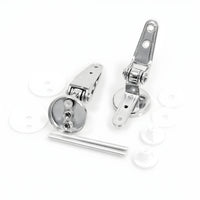 Cerniere cromate per sedile copri wc con kit di fissaggio ogomondo *** confezione 1