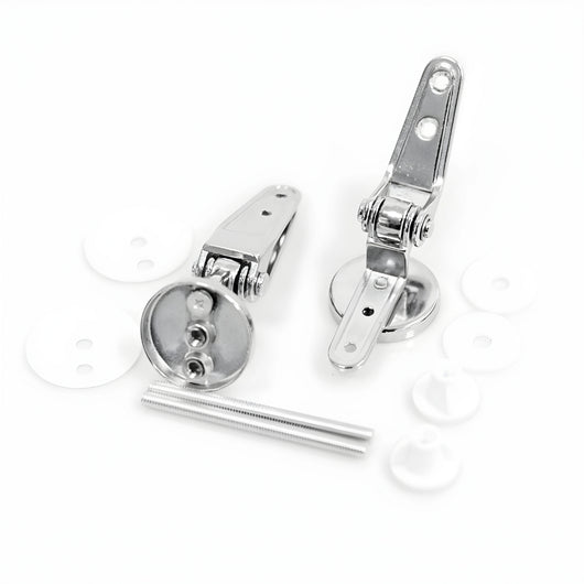 Cerniere cromate per sedile copri wc con kit di fissaggio ogomondo *** confezione 1