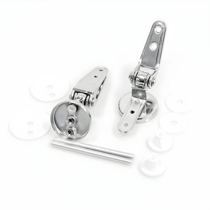 Cerniere cromate per sedile copri wc con kit di fissaggio ogomondo *** confezione 1