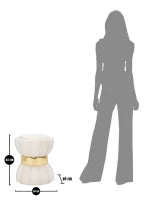 Sgabello Flower cm Crema cm Ø 40X44