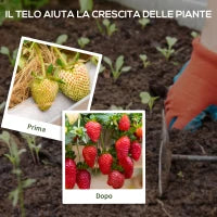 Telo per Pacciamatura 100x2 m Traspirante e Anti-UV in Polipropilene Nero