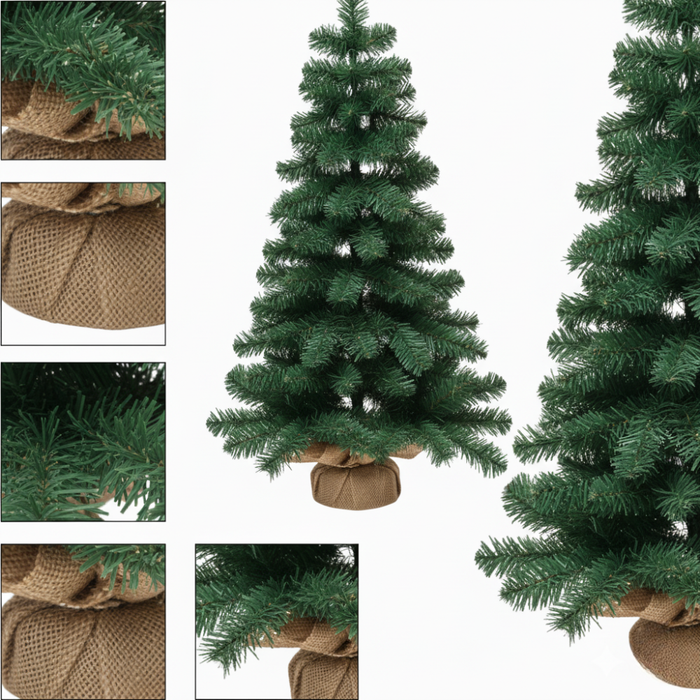 Minipino alberello di natale in pvc per spazi piccoli h 90 cm