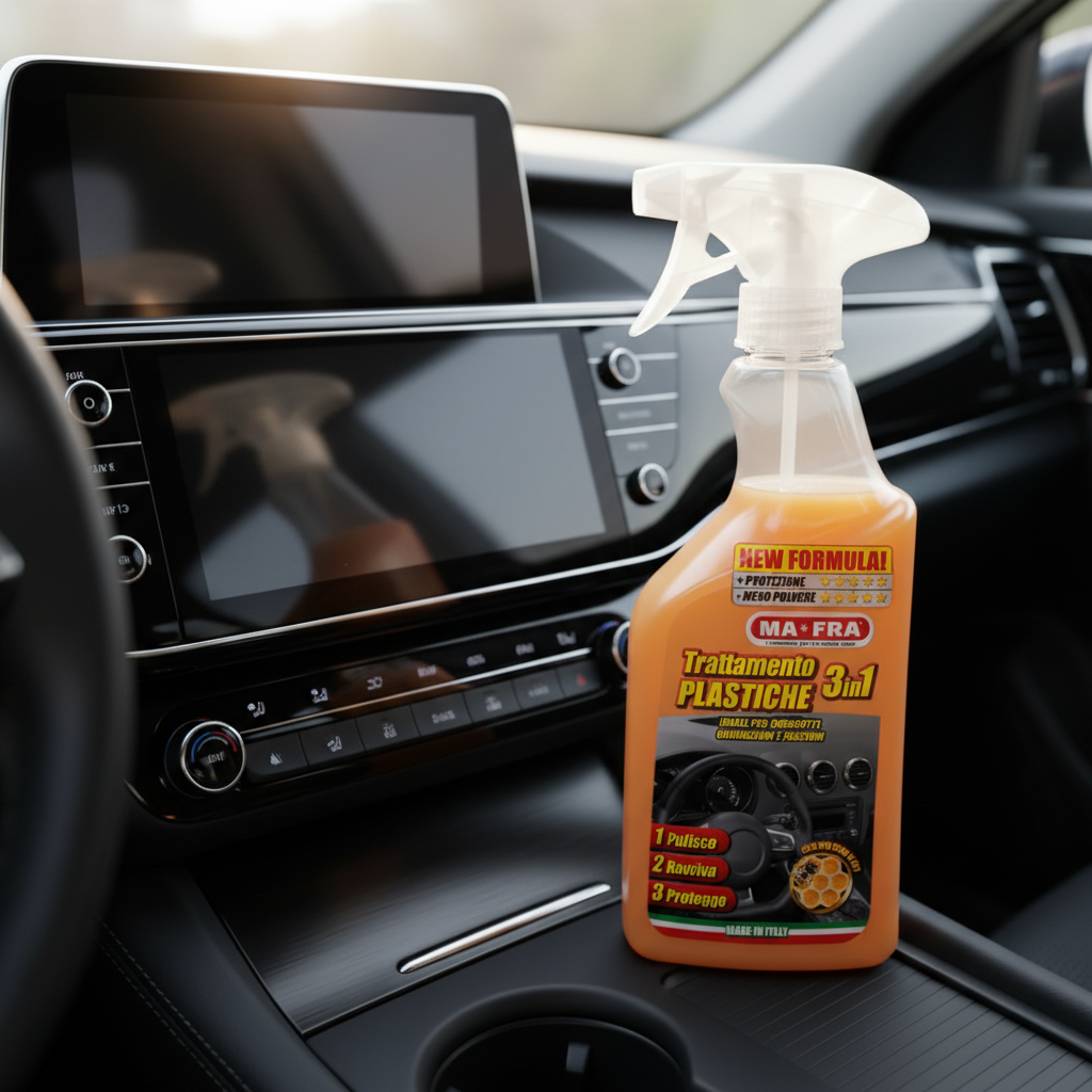 Trattamento 3in1 plastiche 500 ml pulizia ravvivo e protezione per auto