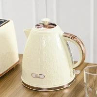 Bollitore, 2200W, con Finestra trasparente, a Riscaldamento rapido, Beige