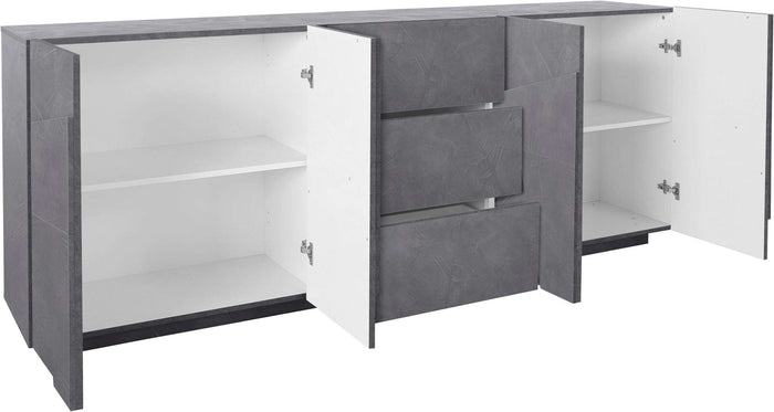 Mobile PING L 224.1 x H 86 x P 44.2 cm grigio ardesia