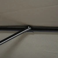 Ombrellone da Giardino a Manovella 2.5x2.5 m con Rotazione 360° e Parasole Regolabile, Grigio Chiaro