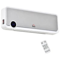Riscaldatore Elettrico da Parete a 3 Modalità con Timer 12h, in PP e PA, 56x18.5x11.7 cm, Bianco e Argento