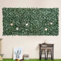 Edere Finte, Siepe Artificiale 150x300 cm in PE Anti-UV, Siepe Finta per Recinzioni con Foglie, Verde Scuro