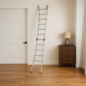 Scala telescopica professionale 5+5 alluminio rinforzato uso multifunzione en131-4