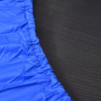 Trampolino Elastico per Allenamento con 30 Molle, in Acciaio, Plastica e PP, Ø91x22.5 cm, Nero e Blu