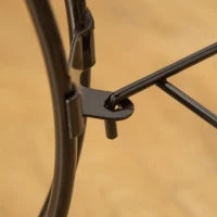 Gabbia per Uccelli da Interni in Legno con Vassoio, 4 Ruote e Trespolo, 50x49x137cm