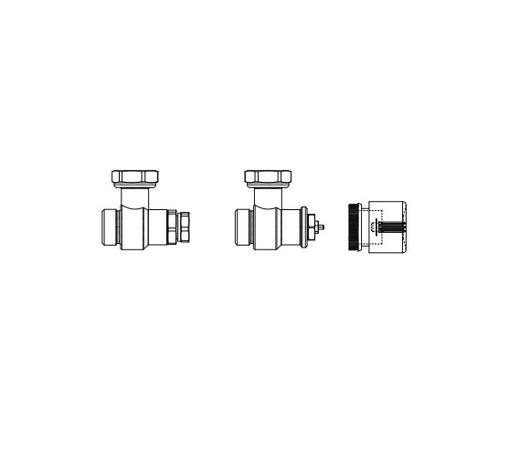 Innova Gruppo valvola 2 vie manuale per ventilconvettori fan coil Filomuro e Filomuro incasso I20686II