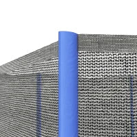 Rete di Protezione per Trampolini a 6 Pali con Ingresso con Cerniera, in PE, Ø305x180 cm, Nero e Blu