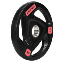 Set di 2 Dischi Pesi da 10kg in Acciaio con Rivestimento in Gomma per Bilanciere