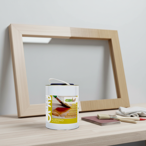 Ecolux flatting ad acqua vernice satinata per legno trasparente *** formato 2.5 lt, confezione 1