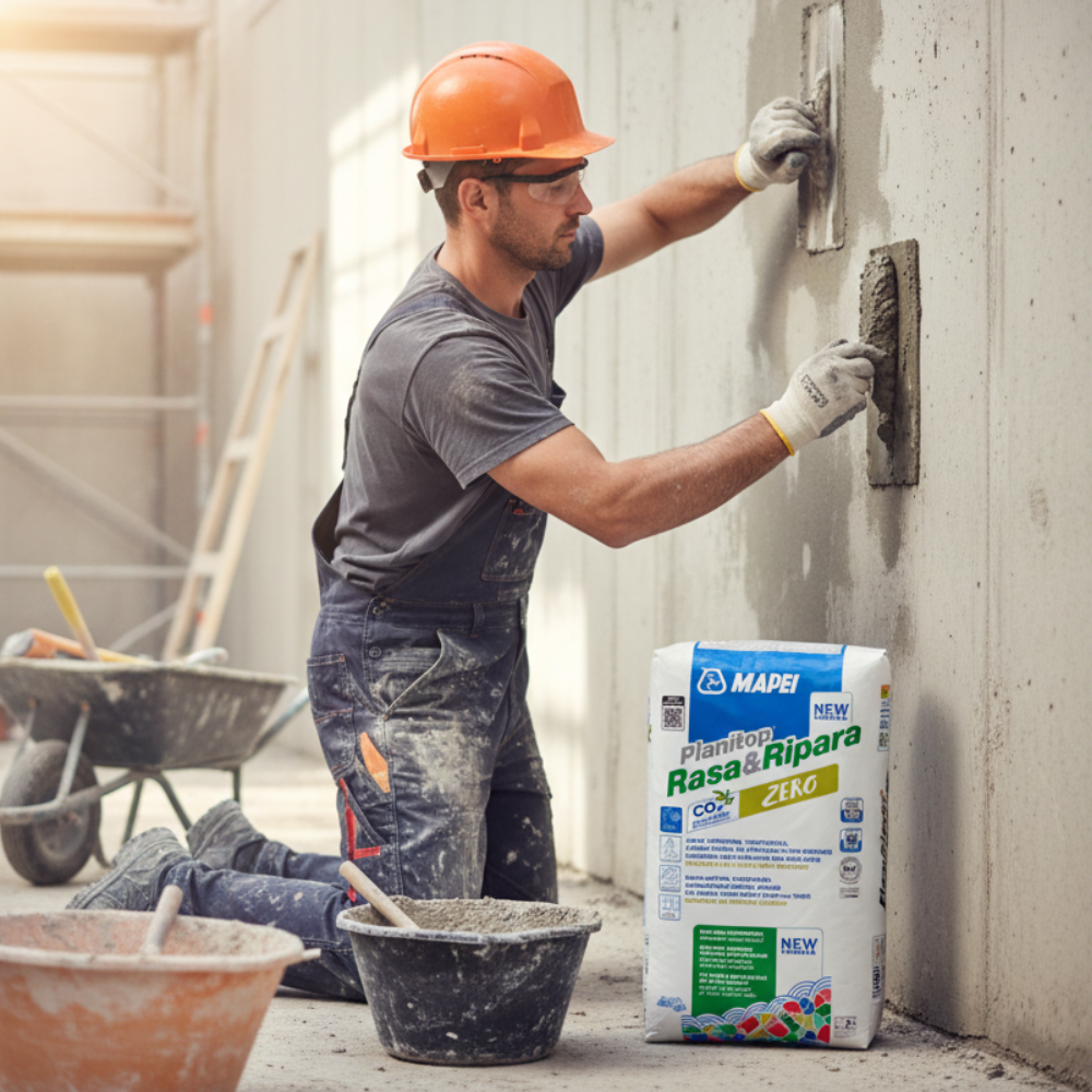 Malta cementizia tissotropica fibrorinforzata planitop rasa ripara r2 zero 5 kg pezzi 6