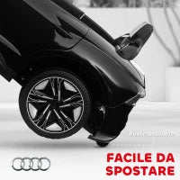 Macchina Elettrica per Bambini 5 Anni con Licenza Audi, Telecomando e Musica, Nera