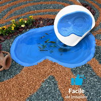 Laghetto da giardino caldonazzo azzurro litri 120 da 110x78xh28