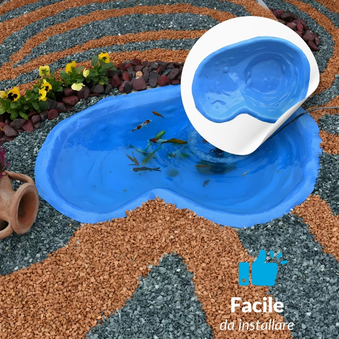 Laghetto da giardino caldonazzo azzurro litri 120 da 110x78xh28