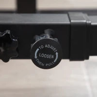 Supporto per Bilanciere Multifunzione in Acciaio, Altezza e Larghezza Regolabile, 123-170x103x111-161cm