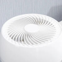 Ventilatore da Tavolo 3 Velocità, Oscillazione 70° e Inclinazione 90°, 27x27x34cm, Bianco e Nero