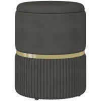 Pouf Contenitore 120 kg max per Soggiorno, Ingresso e Camera, in Poliestere, 36x36x44 cm, Grigio
