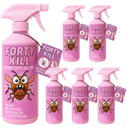 Insetticida zanzare giardino repellente fortykill protezione acari 6 pezzi