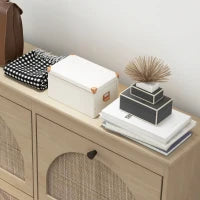 Mobile a scarpe 4 ribaltamenti 20 paia mensola regolabile stile bohémien piedi in legno massiccio 105 x 24 x 97,5 cm naturale