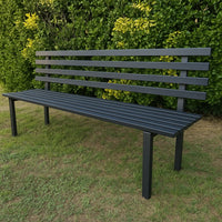 Panchina da giardino modello napoli in acciaio lunghezza 100 cm