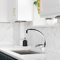 Miscelatore rubinetto per lavello cucina erogazione orientabile *** finitura- cromo lucido, confezione 1