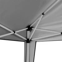 Gazebo Pop-up, Gazebo da Giardino Pieghevole Anti-UV con Sacco di Trasporto, Acciaio, Oxford 3 x 3 x 2.55 m, Grigio