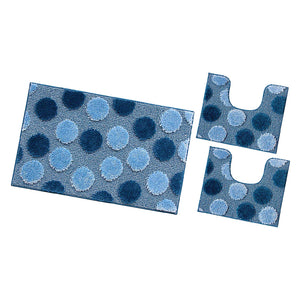 TAPPETO BAGNO 'IOS' set 3 pezzi - azzurro cielo EMMEVI