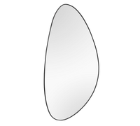 IDONA SPECCHIO FORMA ORGANICA A PARETE CON BORDO METALLO NERO